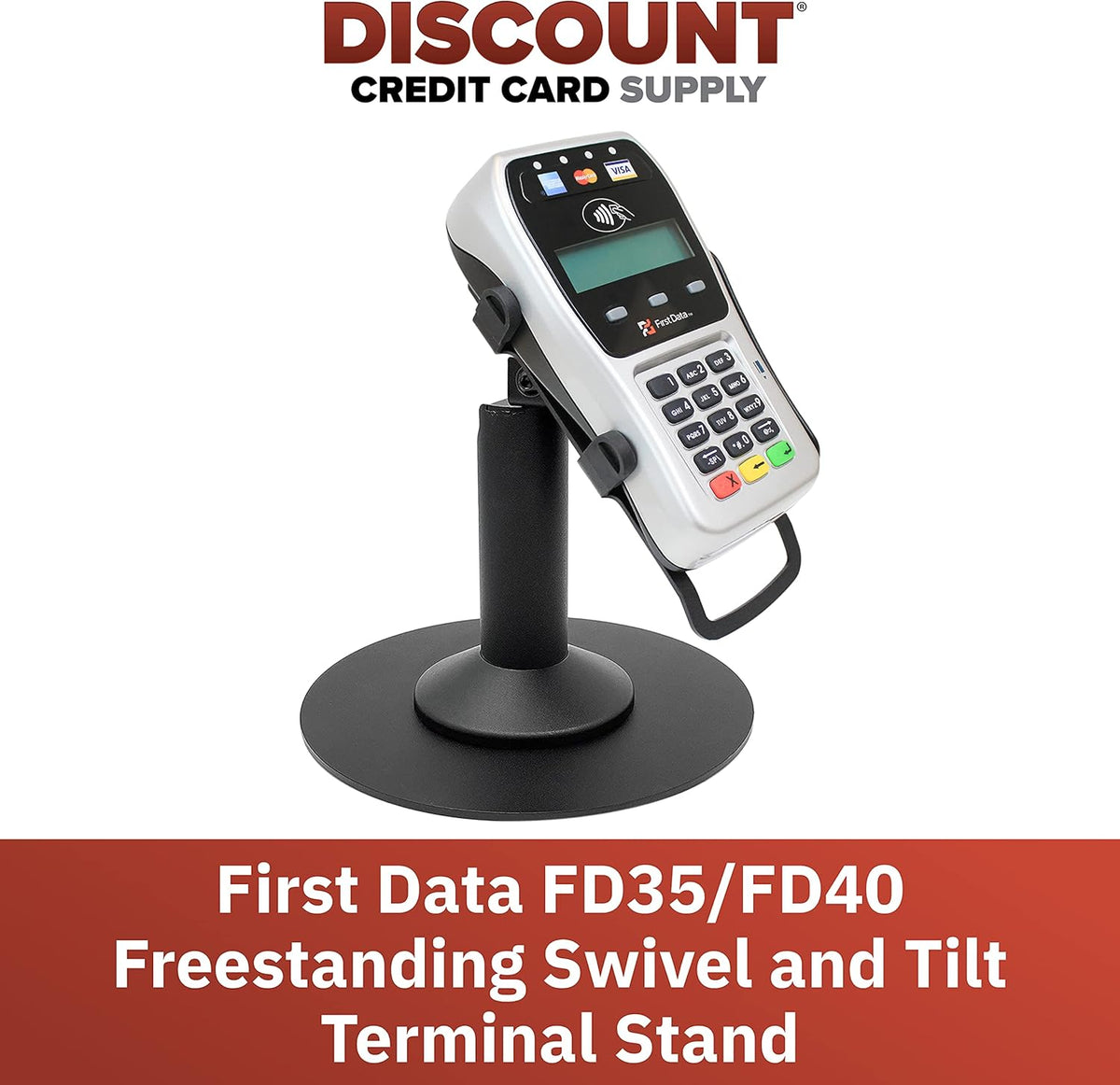 Black Freestanding Swivel and Tilt Terminal Stand, Pack of 2 K201391