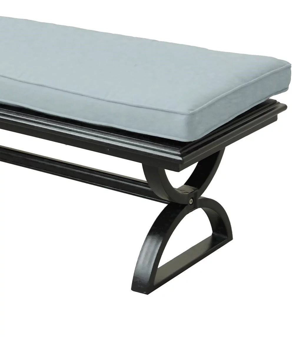 Aluminum Outdoor Dining Bench with Cushion O52287