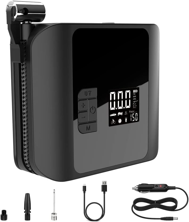 150PSI Cordless Tire Inflator Air Compressor with Digital Pressure Gauge J79760