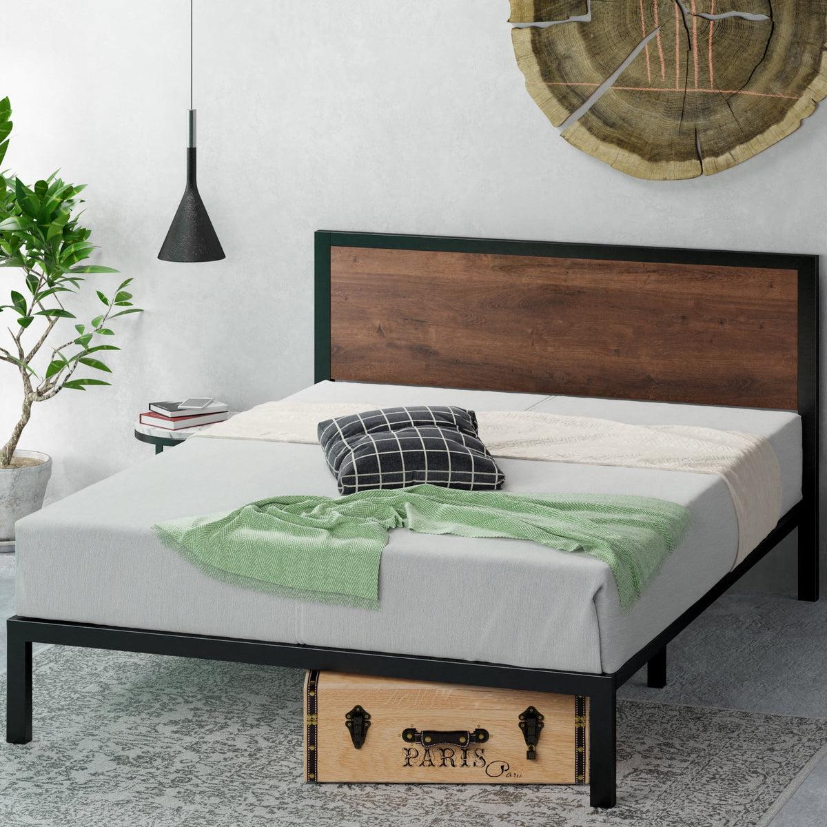 King Metal Platform Bed Frame M386756