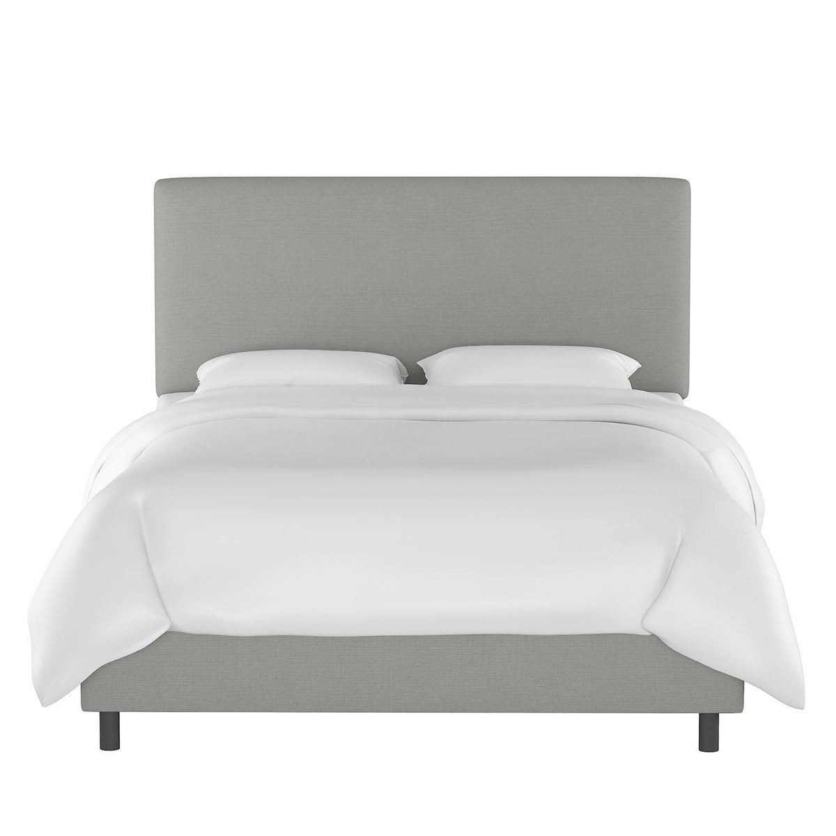 Navy Blue Full Microsuede Bed U5459