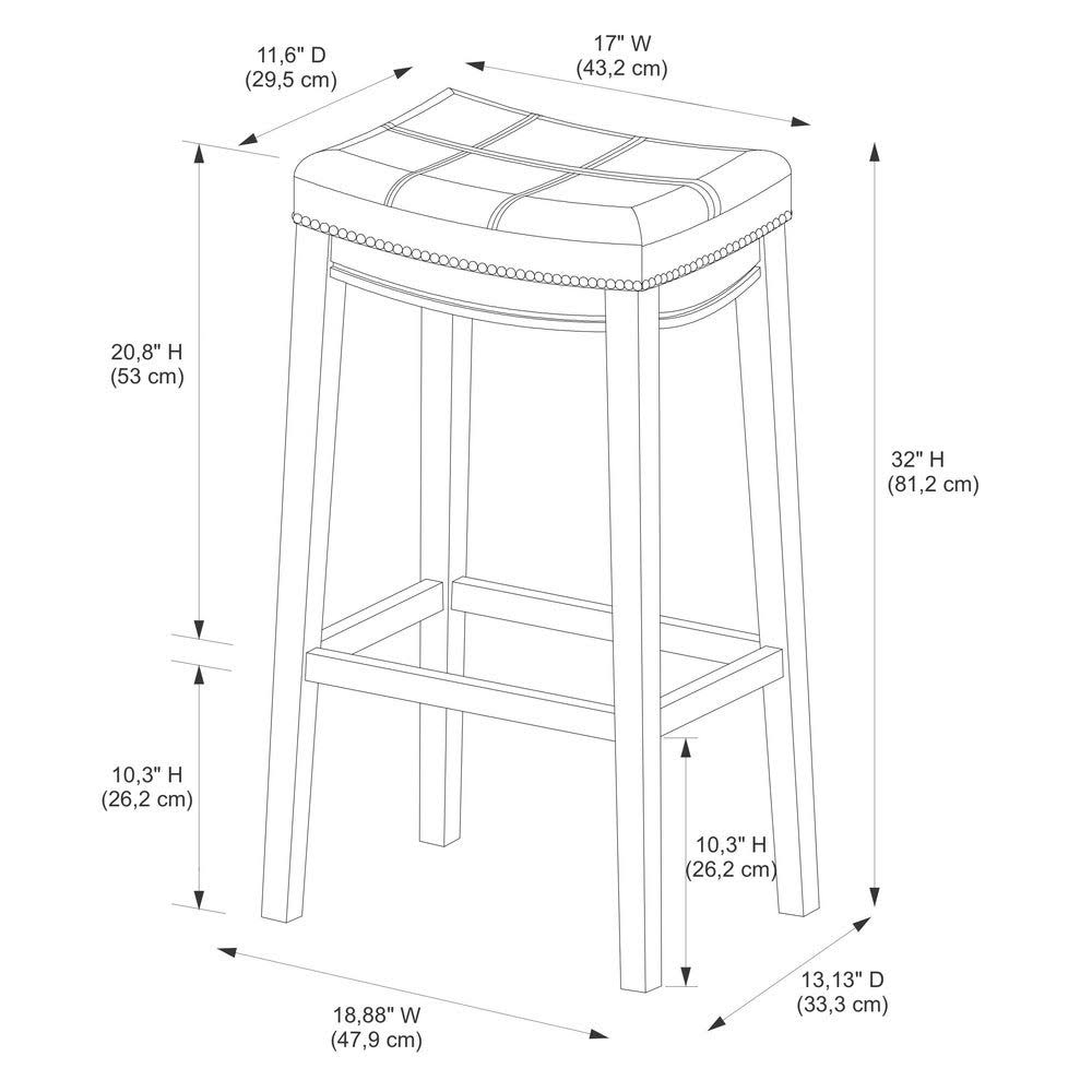 Backless Saddle-Seat Bar Stool B198082
