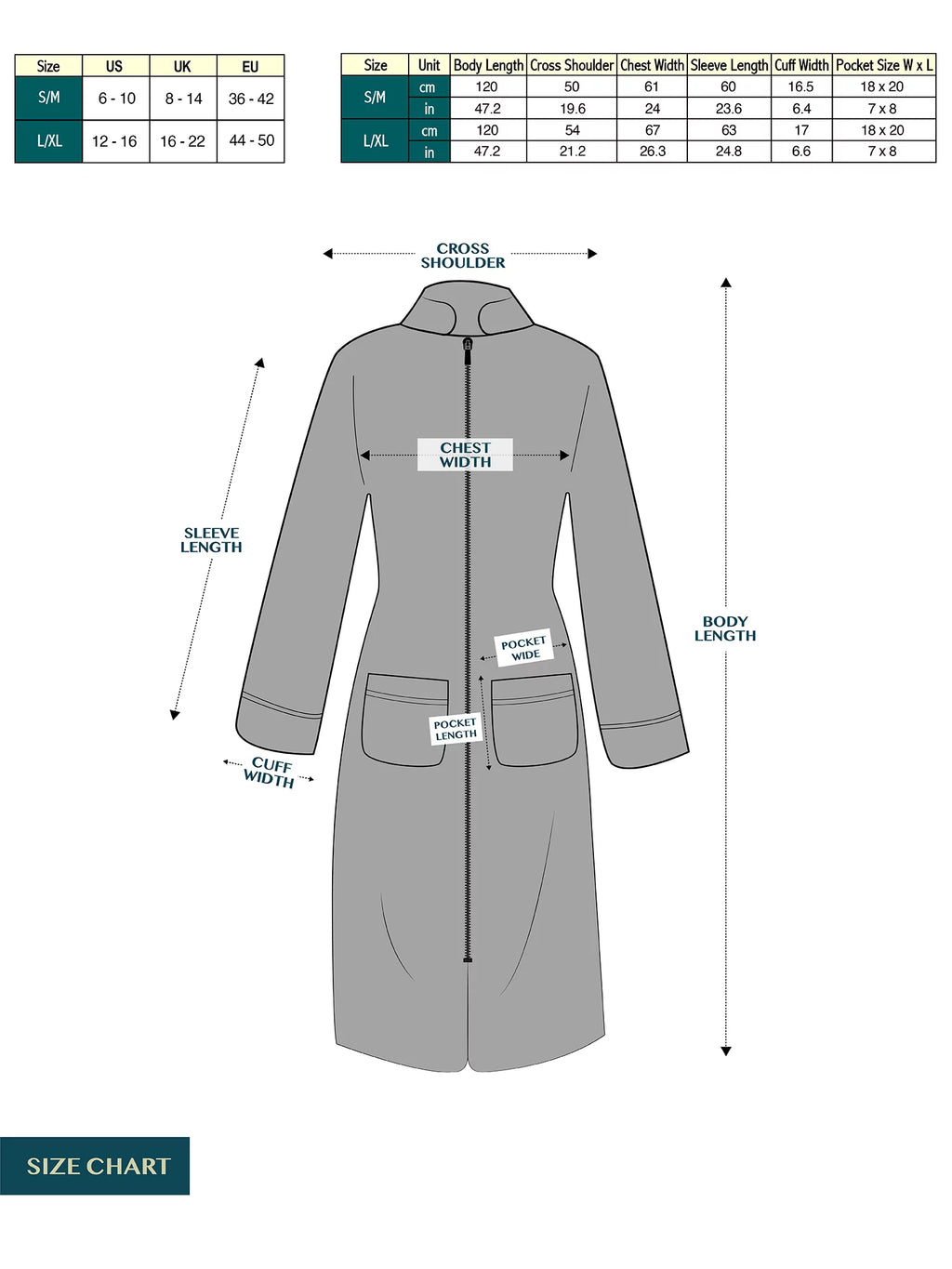 Fleece Zip Up Front Robe F5743