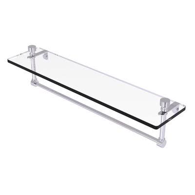 Polished Chrome Wall Shelf with Towel Bar F55071