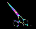 Cobalt Swivel Thumb 5.5x22 Rainbow Hair Cutting Shears P75227