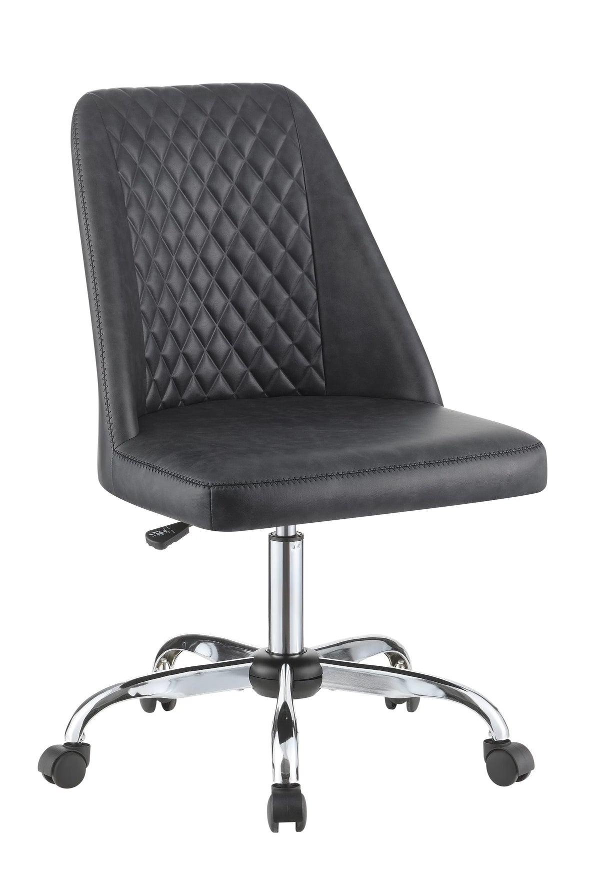 Grey and Chrome Upholstered Office Chair D61502