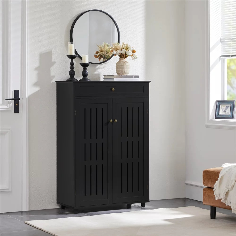 5-Tier Black Shoe Storage Cabinet F63778