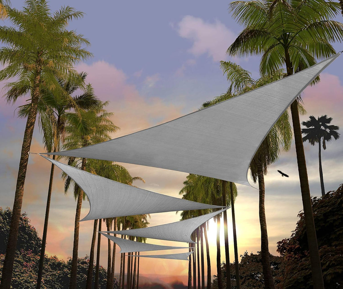 Beige 24' x 24' x 24' Triangle Sun Shade Sail A43615