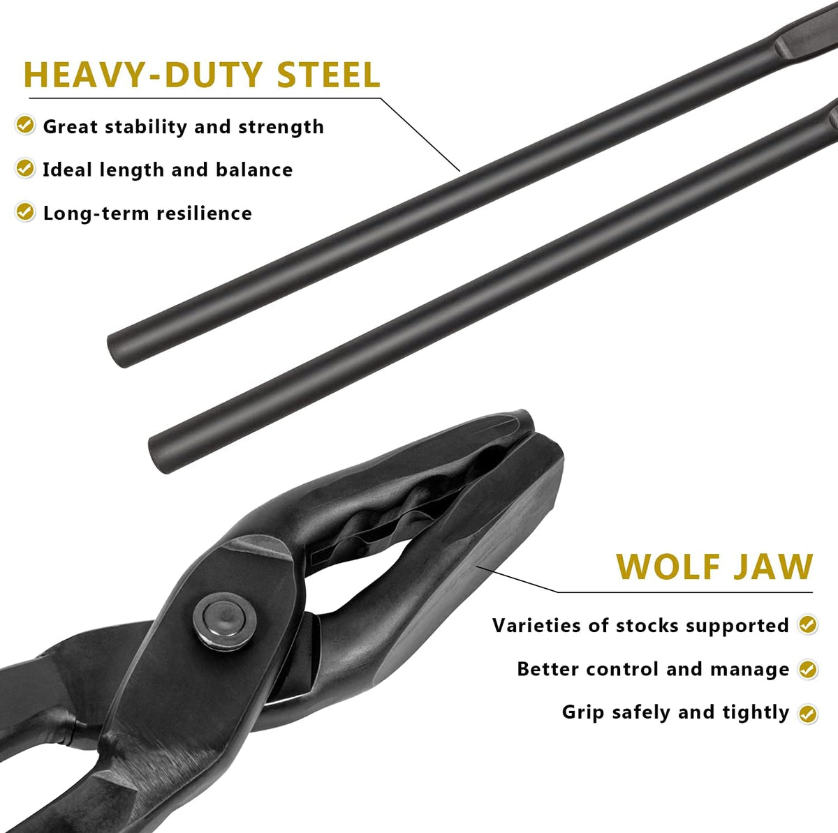 17” Wolf Jaw Tongs and Hammer Tool Set I4430