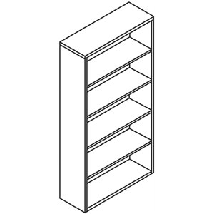 Laminate Bookcase Five-Shelf N129