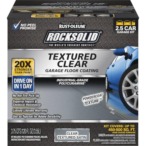 2.5 Car Kit Textured Clear Garage Floor Coating Y698058