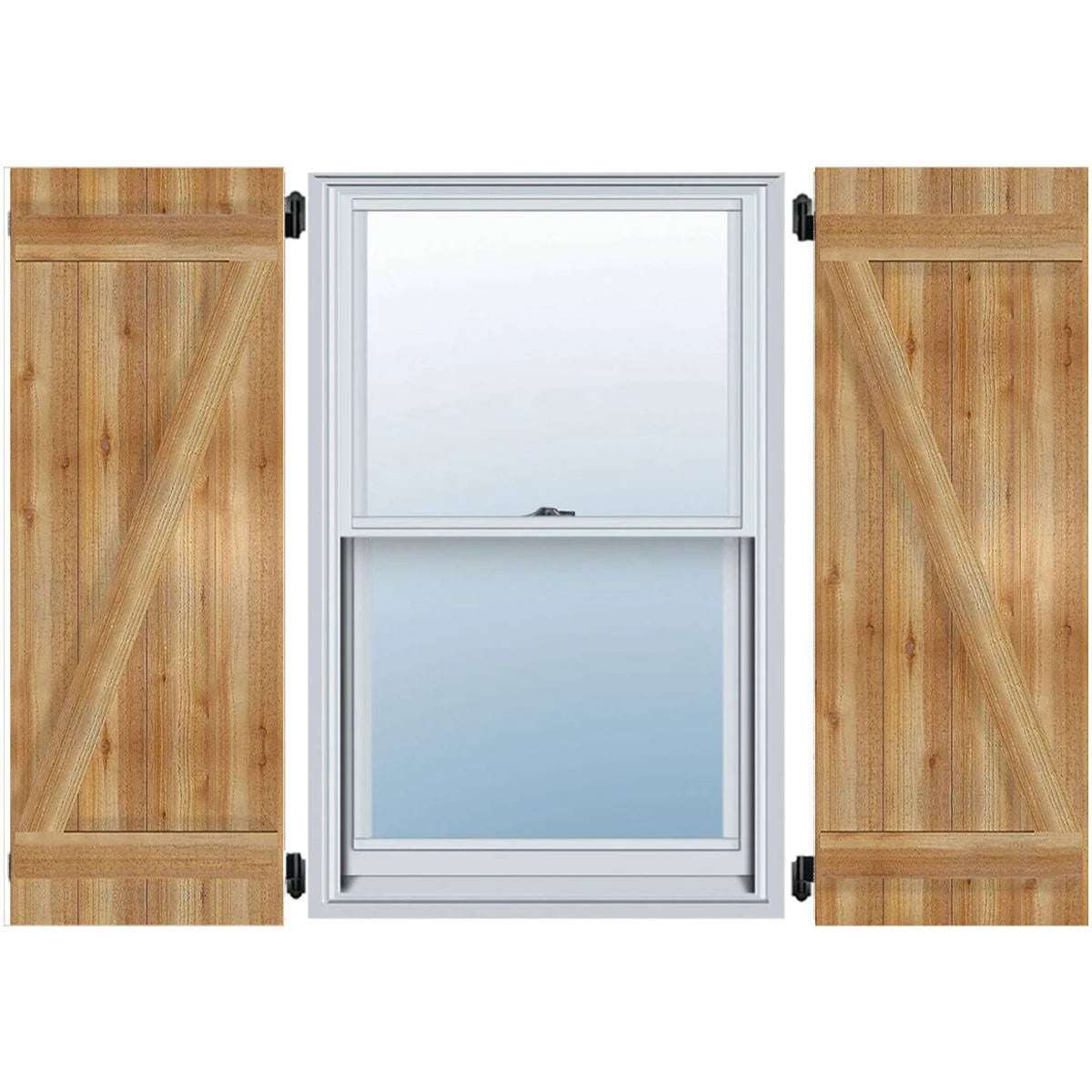 Rough Sawn Western Red Cedar Board-n-Batten Shutters Y3935