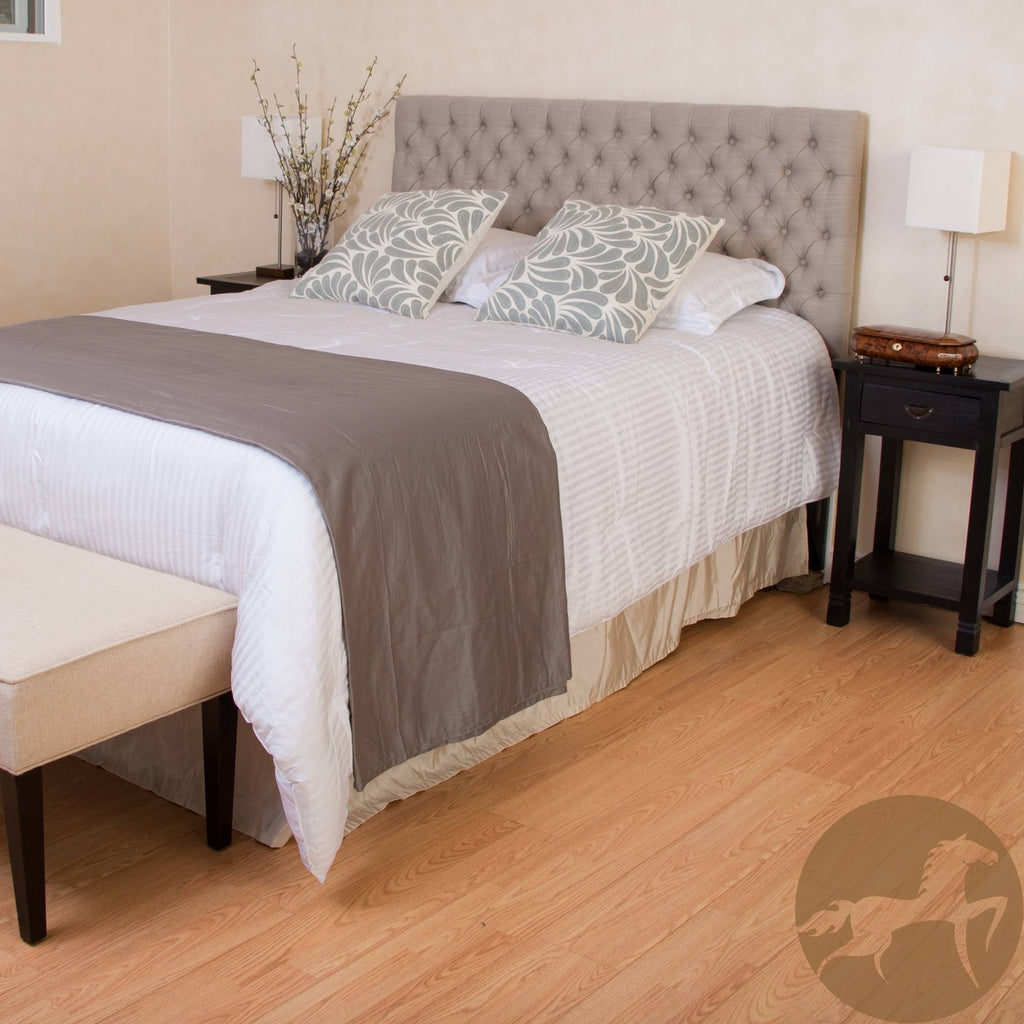 Light Beige Button Tufted Headboard King R869017