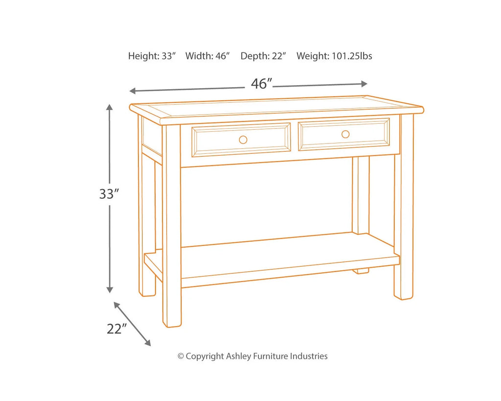 Two-tone Sofa Console Table E977