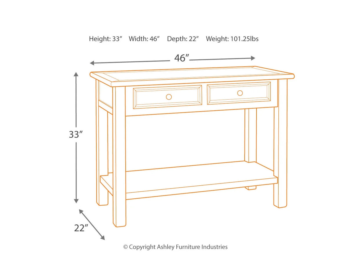 Two-tone Sofa Console Table E977