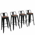 Matte Black Bar Stool Q544130