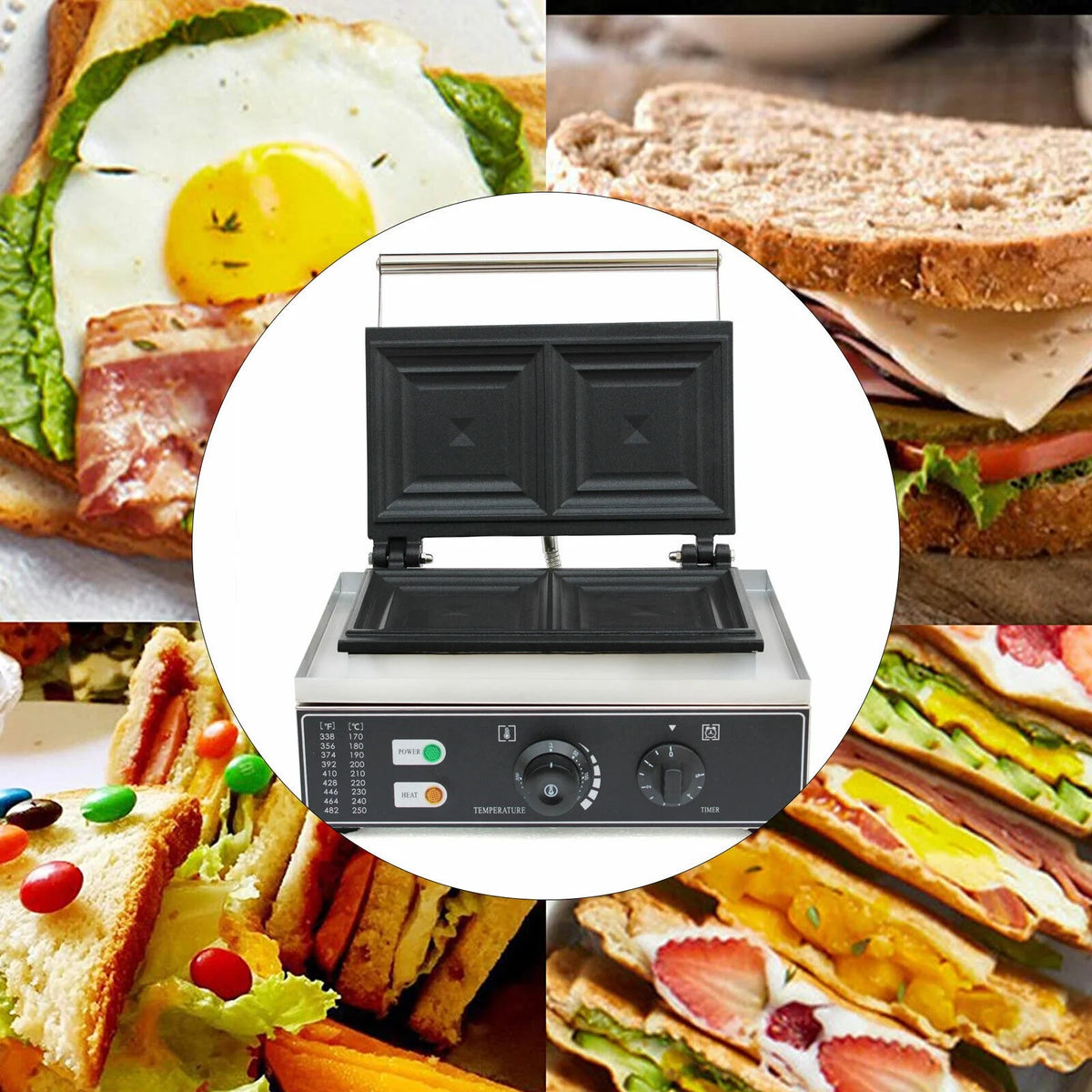 Commercial Sandwich Machine Adjustable Temperature O523