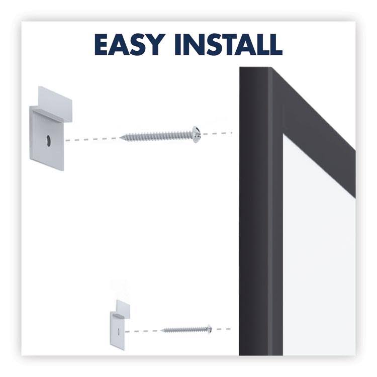 36 x 24 Black Aluminum Frame Magnetic Whiteboard I7601