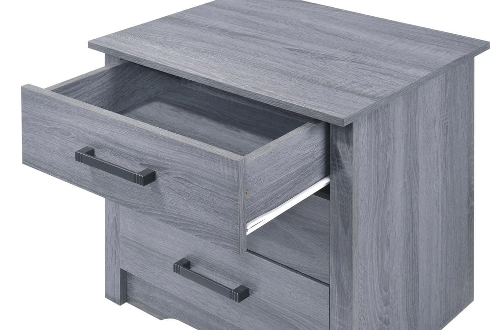 Gray 3 Drawer Nightstand A240