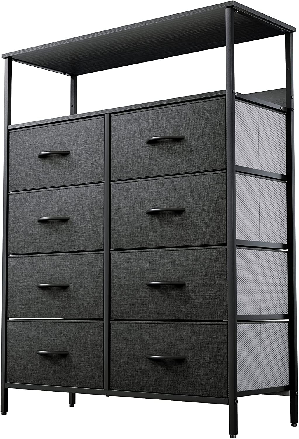 8 Drawer Fabric Dresser with Shelves B63886