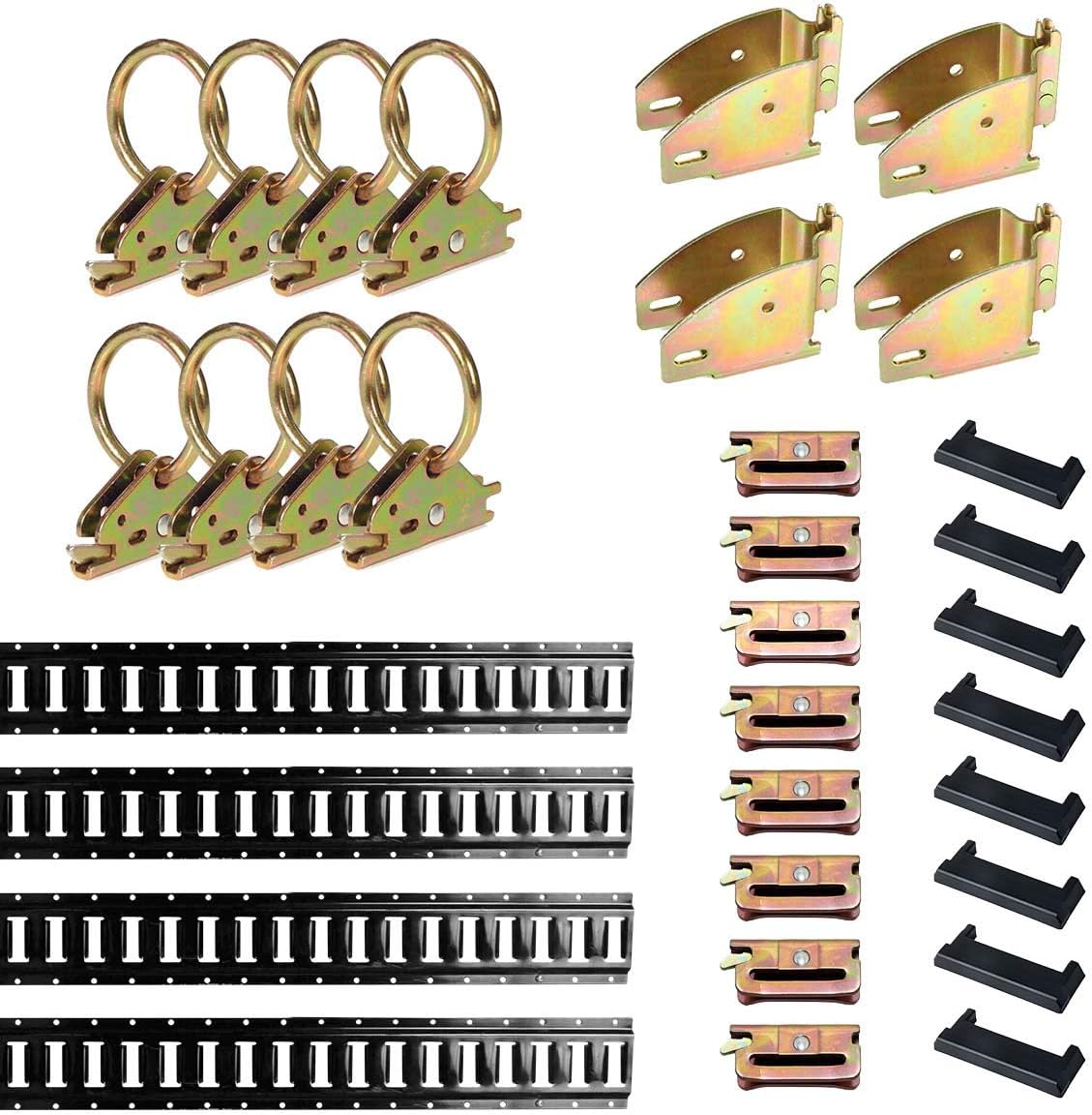 E Track Tie-Down Kit 32 Pieces Black E Track Rails T318746