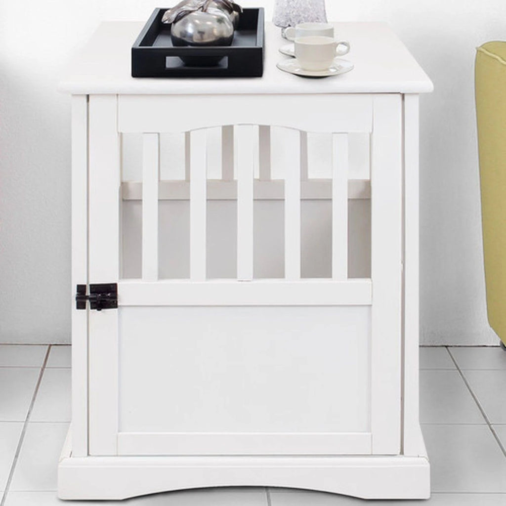 White Pet Crate End Table Y897914
