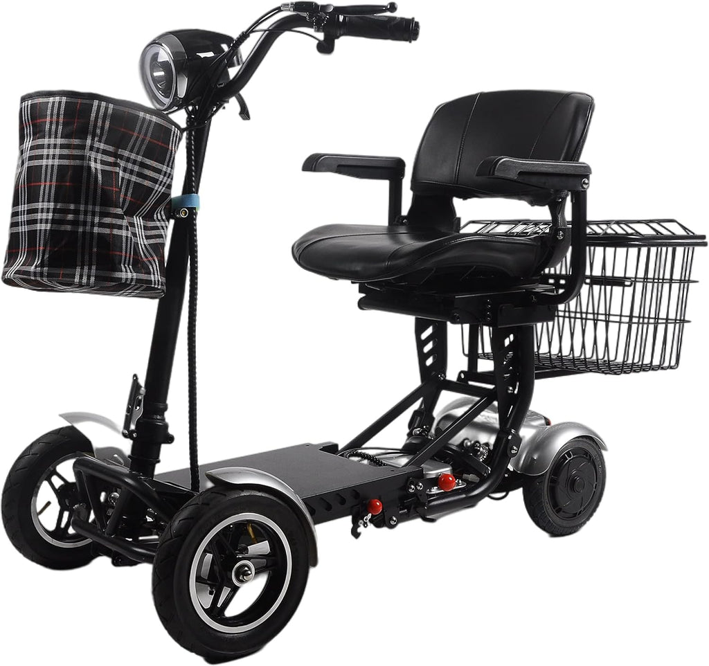Foldable 4 Wheel Mobility Scooter with Long Range Battery 15.6AH Z2688