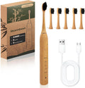 Bamboo Electric Toothbrush 5 Cleaning Modes Sonic Toothbrush Replacement Heads with Plant-Based Bristle 4 Pack A79921