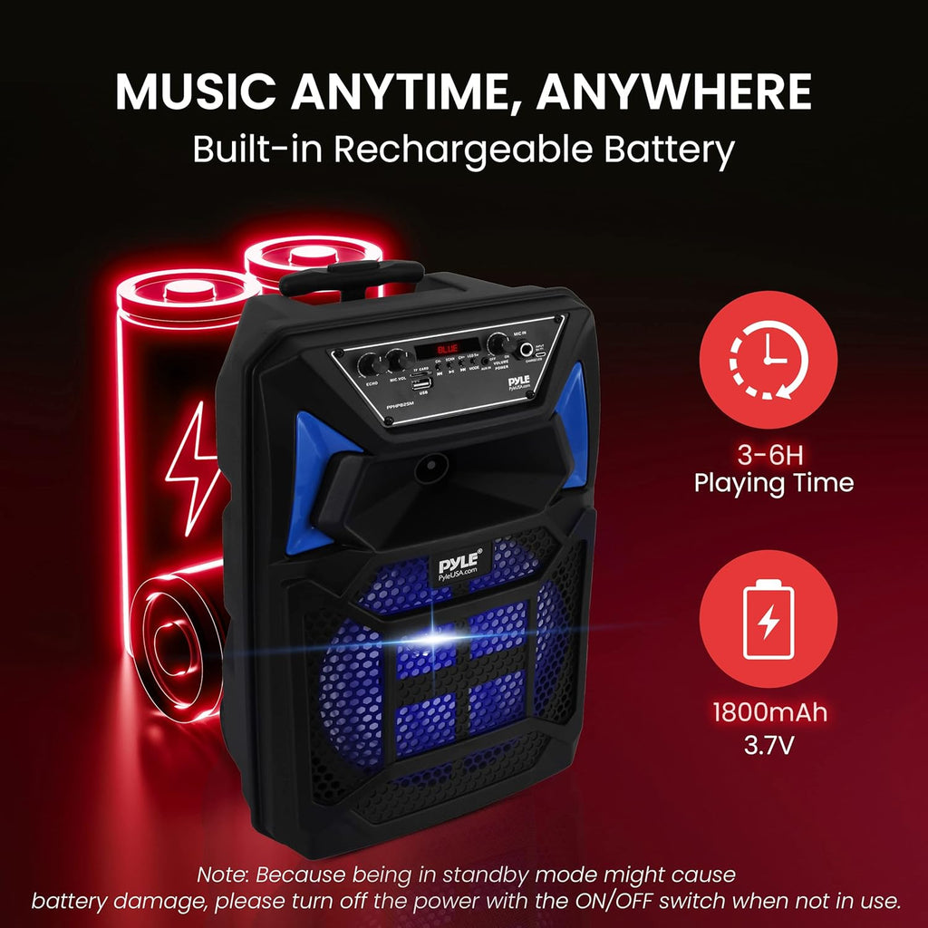 400W Portable Bluetooth PA Speaker System with Microphone and Rolling Wheels X476768