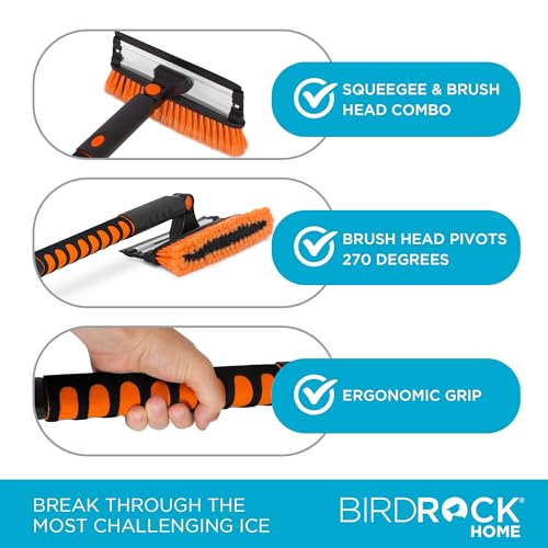 Extendable Snow Brush with Detachable Ice Scraper O130