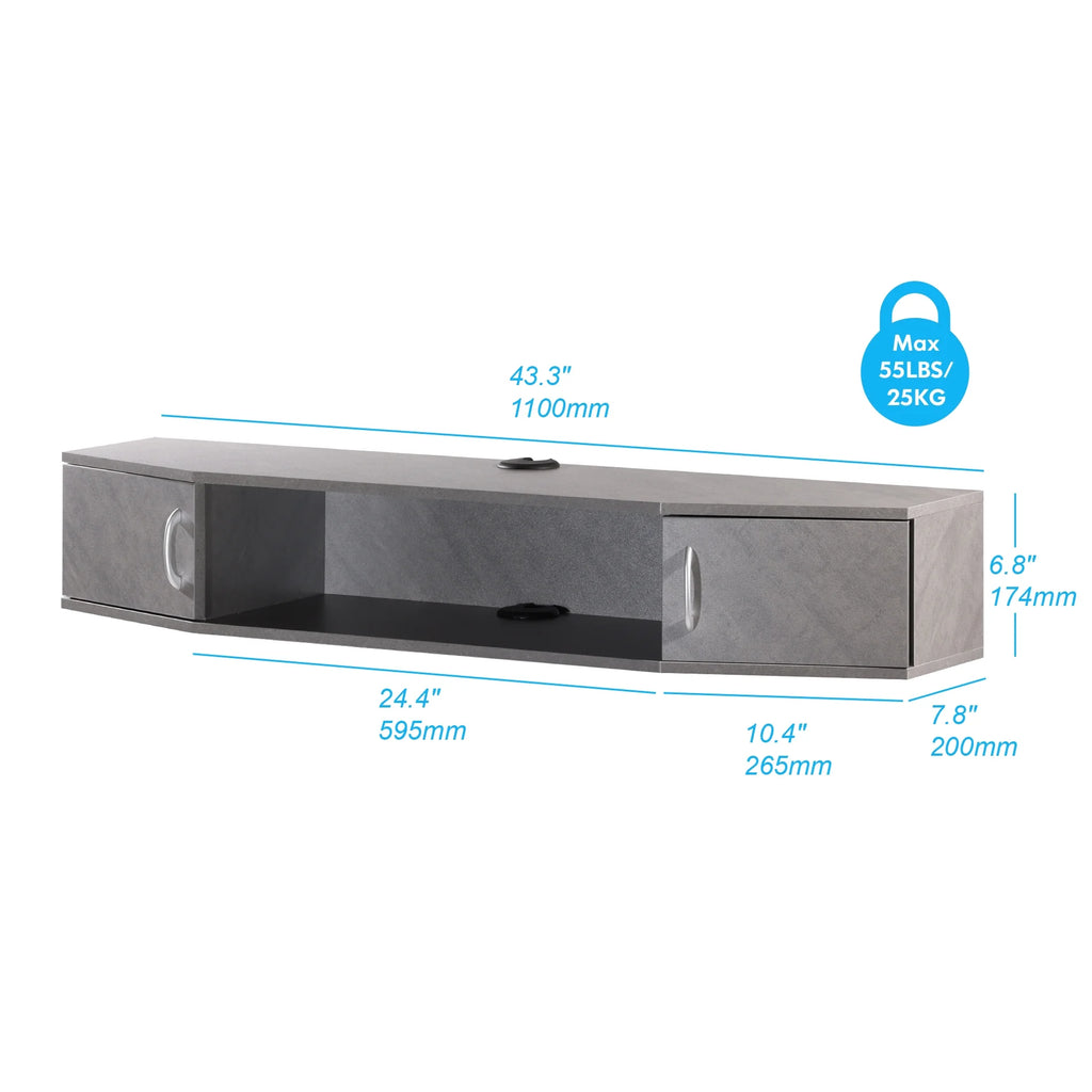 Gray Floating TV Stand U98763