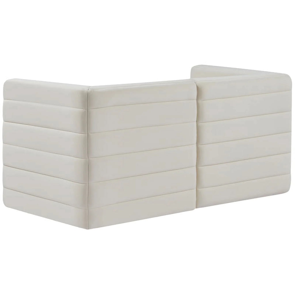Cream Velvet Modular Sofa C65055