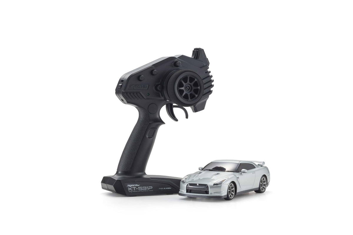 Silver Nissan GT-R (R35) Mini-Z Readyset L481174