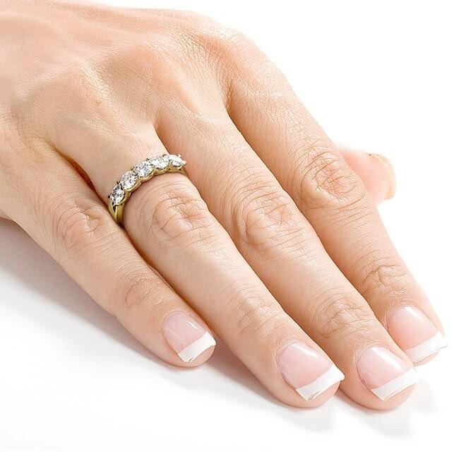14K Yellow Gold Moissanite Bridal Wedding Band J238