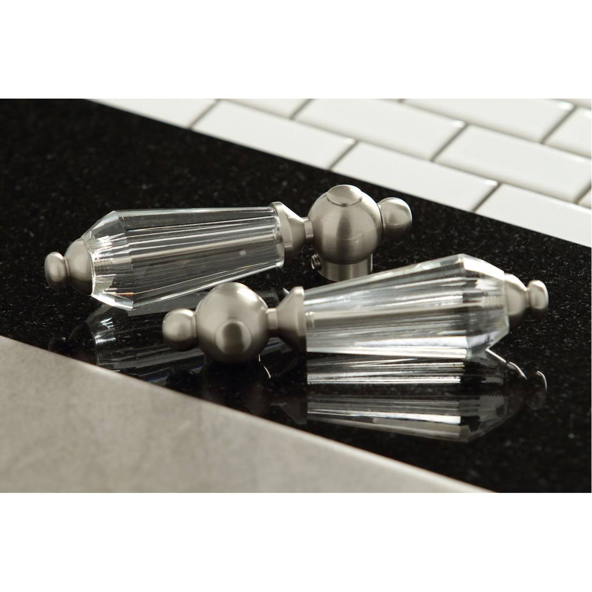 Brushed Nickel Two-Handle Wall Mount Bathroom Faucet F9284
