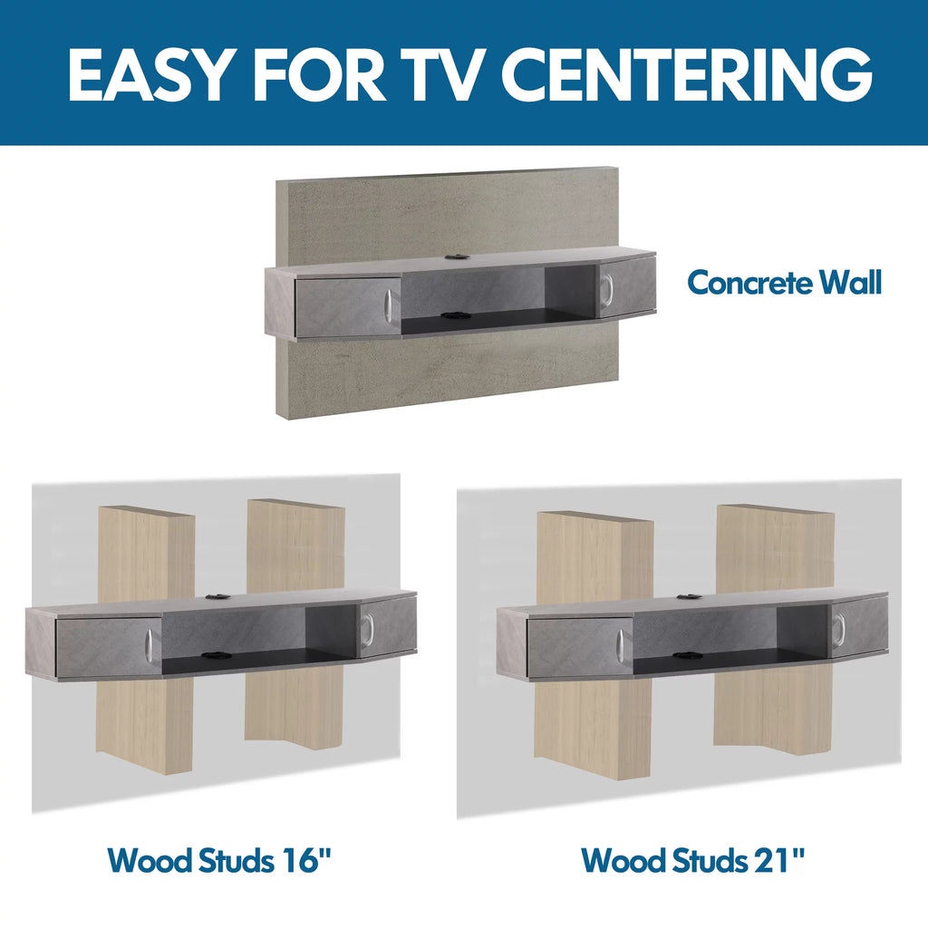 Gray Floating TV Stand U98763