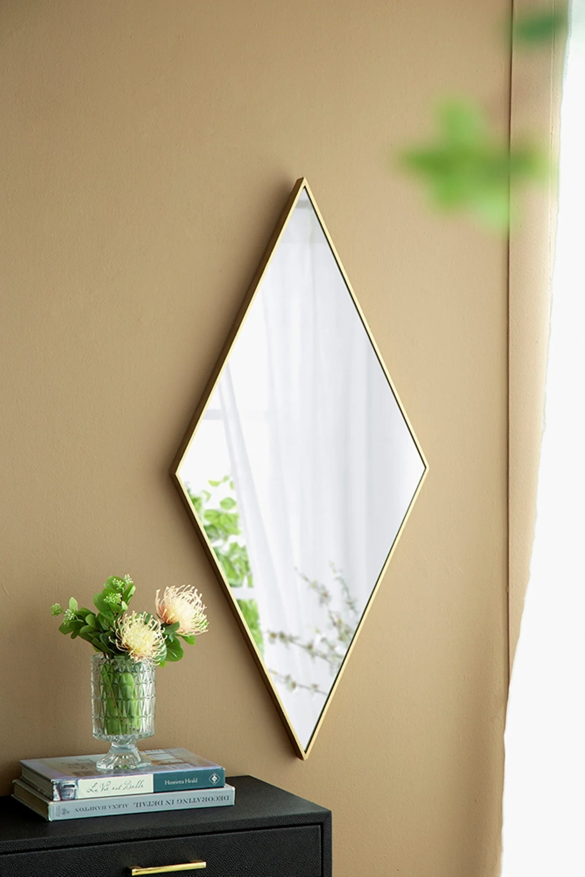 Large Gold Diamond Wall Mirror K42956