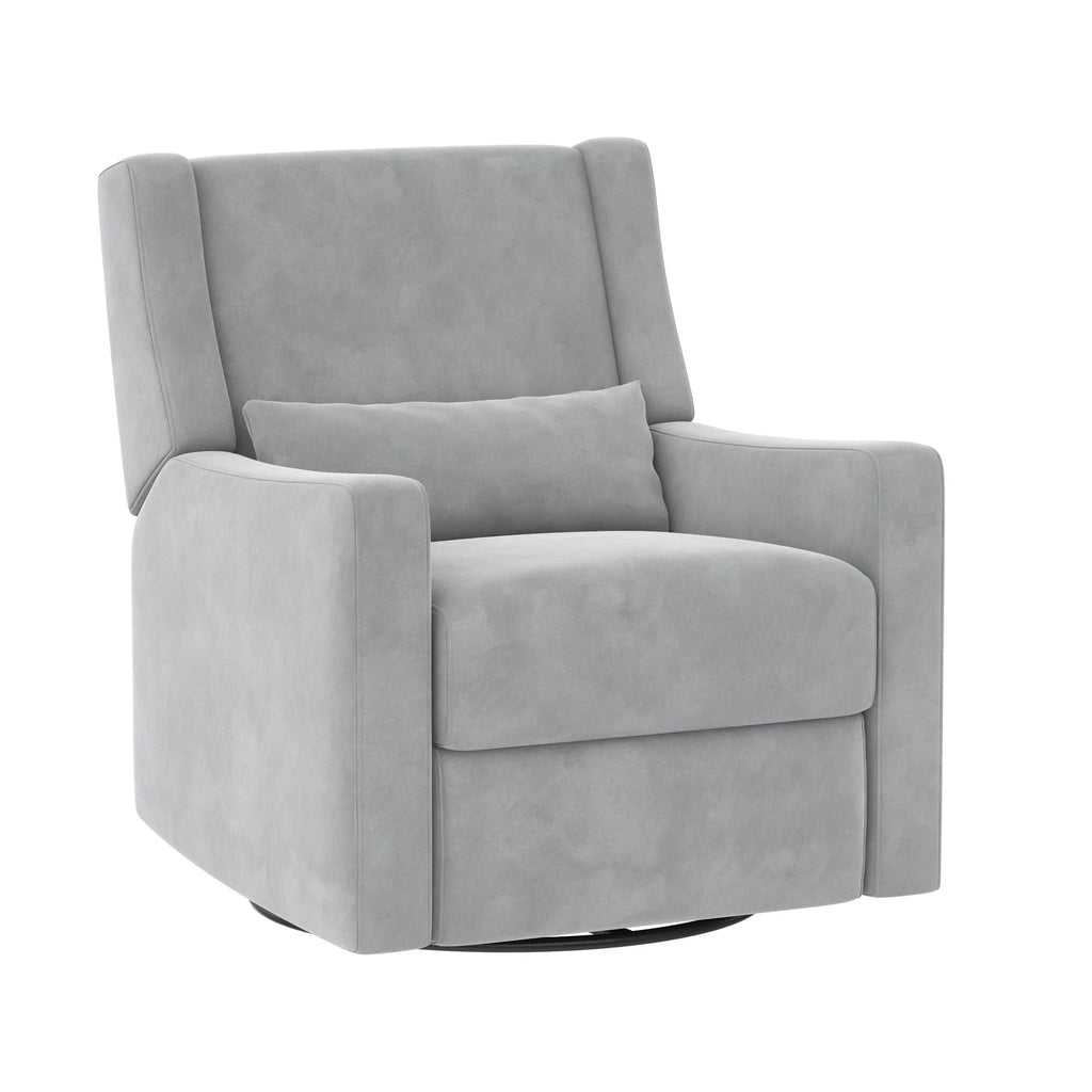 Gray Velvet Swivel Glider Recliner N937