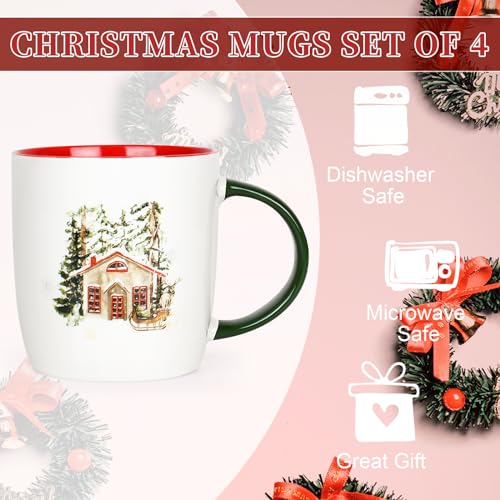 Christmas Mugs Set of 4 11Oz E475