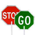 18" Stop/Go Aluminum Paddle with 9" Polygrip Handle (5 Pack) N53266