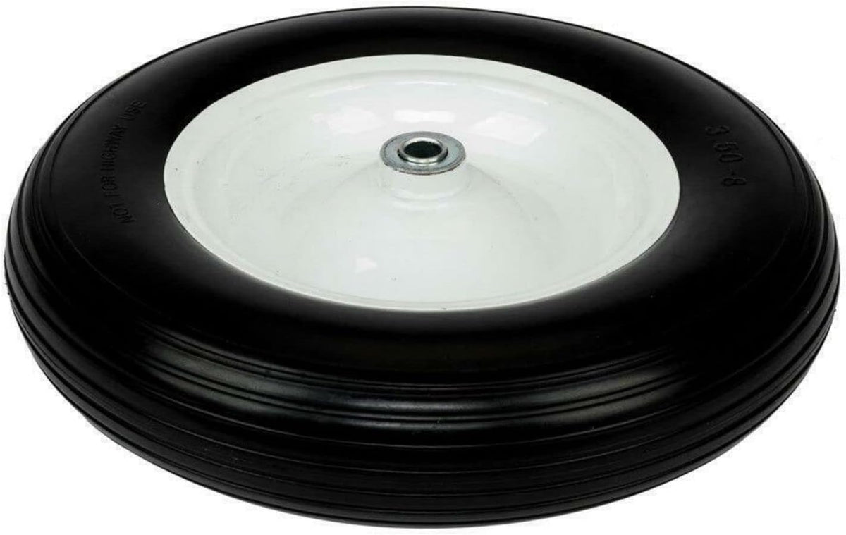 14.2" Flat Free Solid Foam Wheelbarrow Tire 5/8 Axle F70154