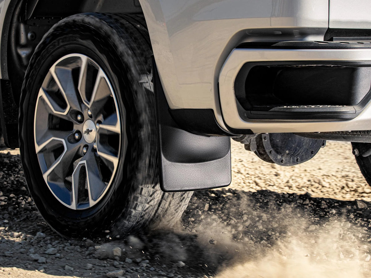 Black No Drill Splash Guard MudFlaps, Front Pair B46384