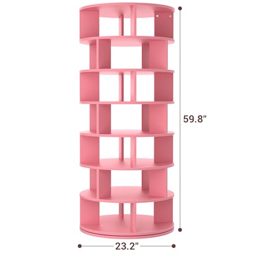 White 7-Tier Rotating Shoe Rack E622
