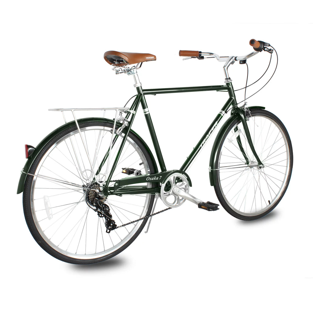 Men's 21 Speed Matte Black Steel Frame Hybrid City Bike O49013