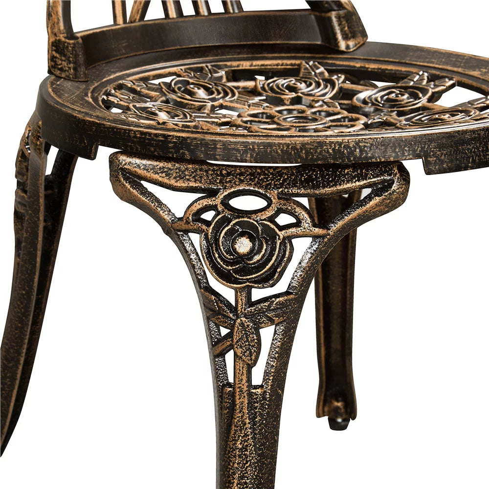 3 Piece Patio Bistro Table Set with Umbrella Hole X99853