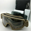 Tan Goggles with Clear Grey Lenses I341