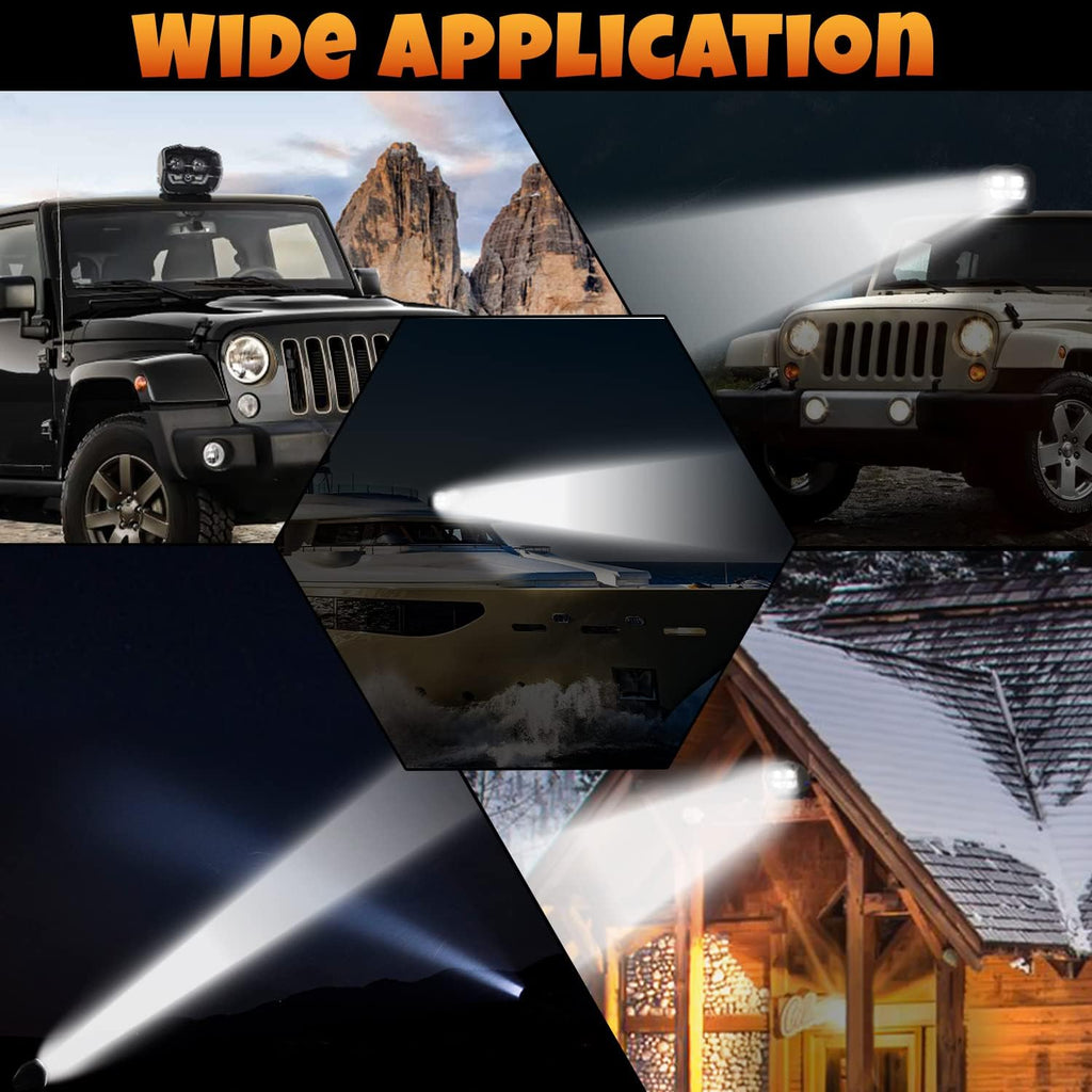 60W LED Searchlight with Magnetic Base and Permanent Mount S54363