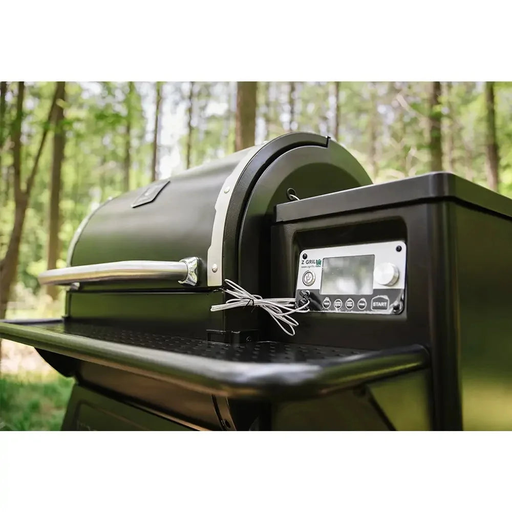 Pellet Grill & Smoker with Foldable Front Shelf, Ash Cleanout System, Rain Cover, 1056 sq.in Cooking Area B5257