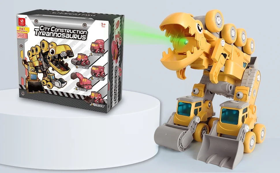 5 in 1 Take Apart Dinosaur Robot Building Toys V69295