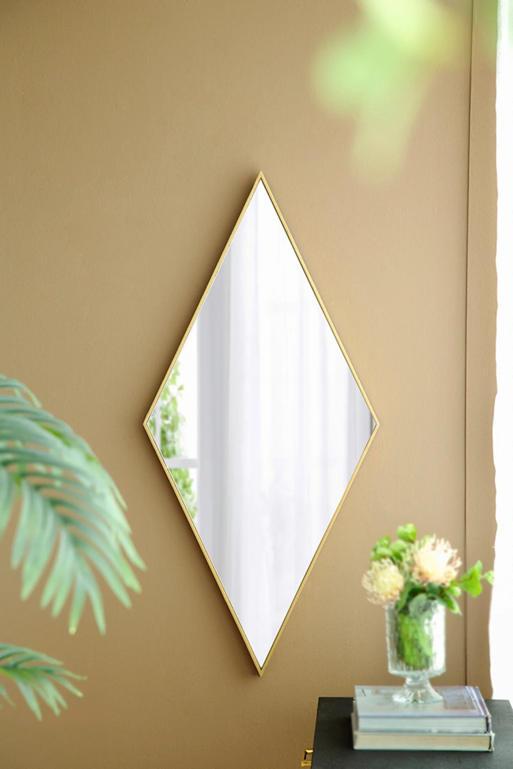 Large Gold Diamond Wall Mirror K42956